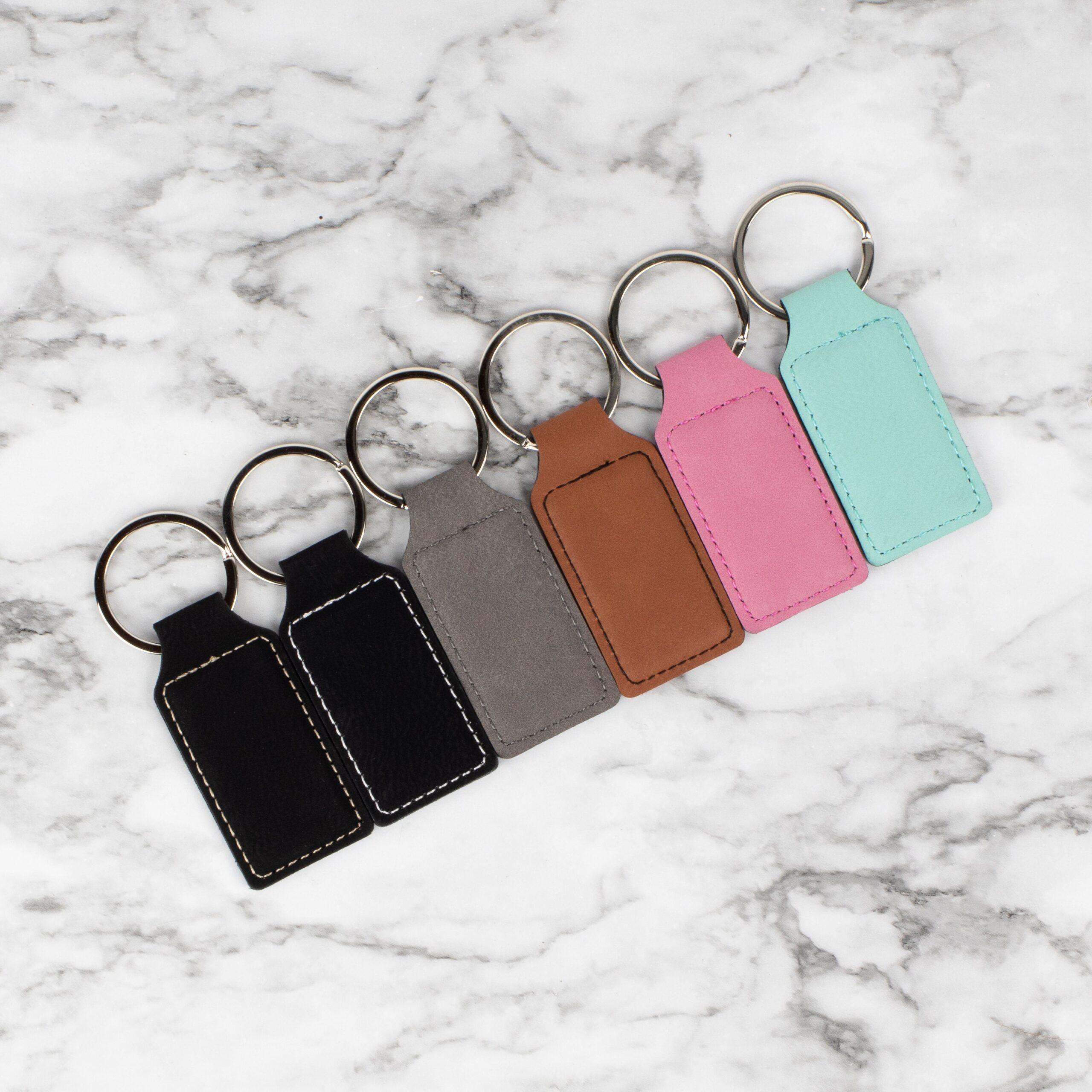 An application scenario or product detail of bulk leather keychains - Image 1