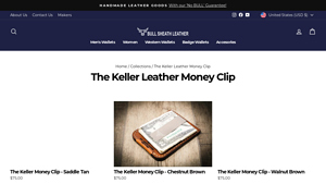 Bull Sheath Leather - The Keller Money Clip