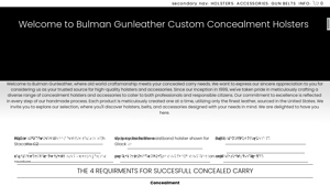 Bulman Gunleather - Custom Leather Holsters
