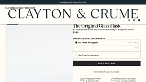 Clayton & Crume - The Original Glass Flask