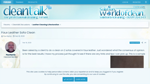 CleanTalk - Faux Leather Sofa Cleaning