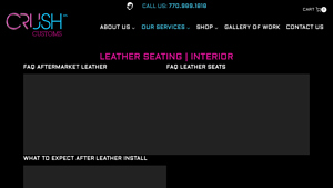 Crush Customs - Custom Leather Car Seating