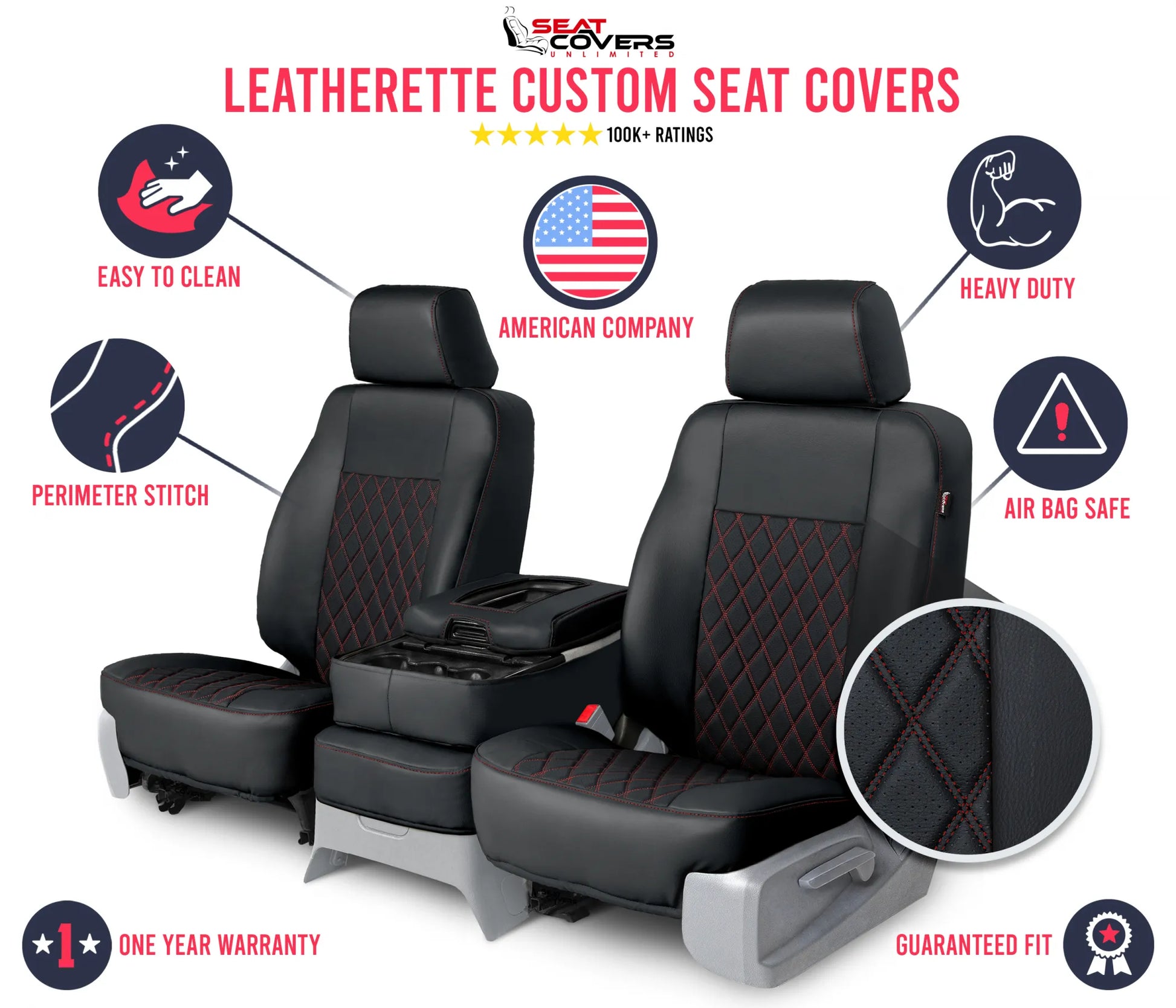 An application scenario or product detail of custom fit leather seat covers - Image 16