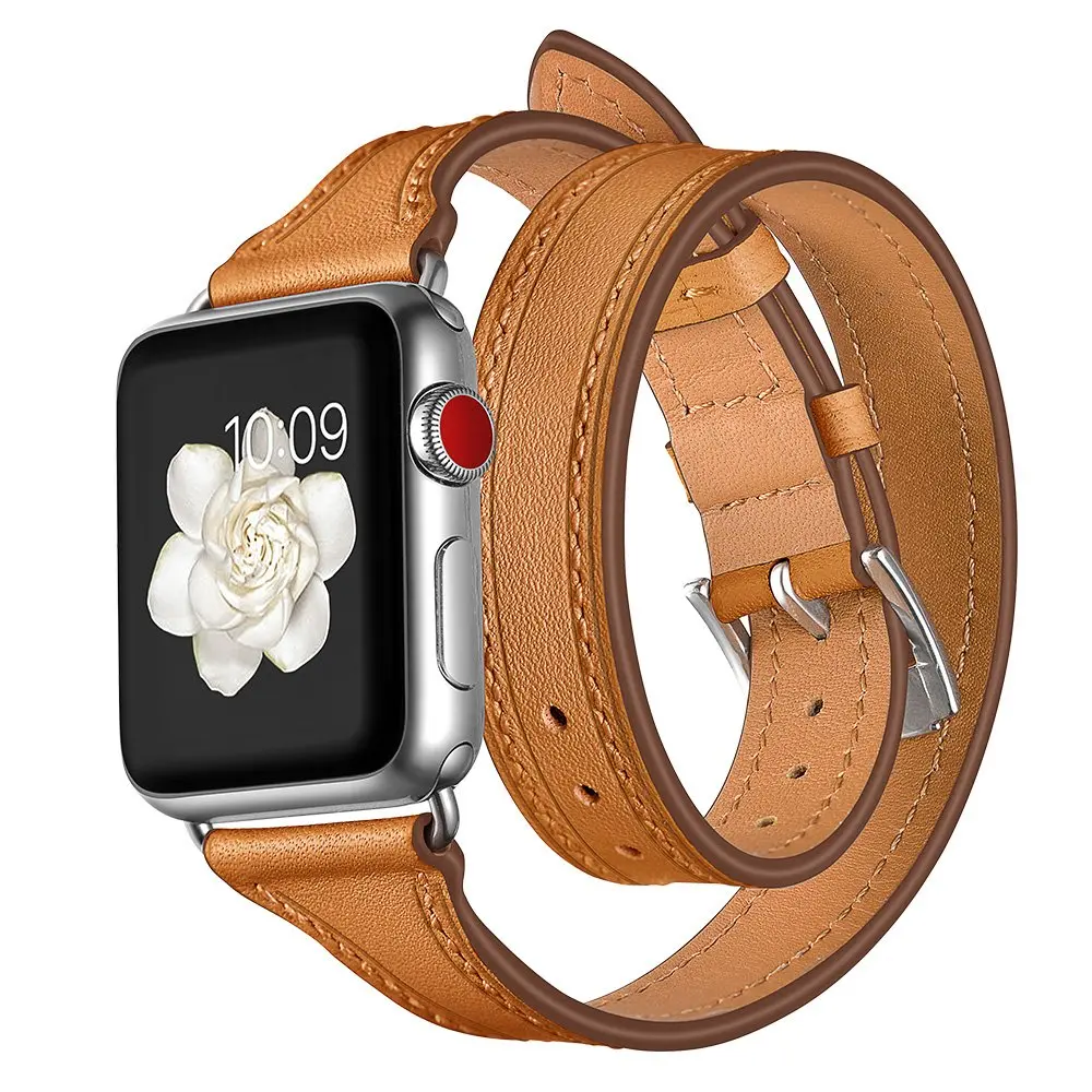 An application scenario or product detail of custom leather apple watch bands - Image 7