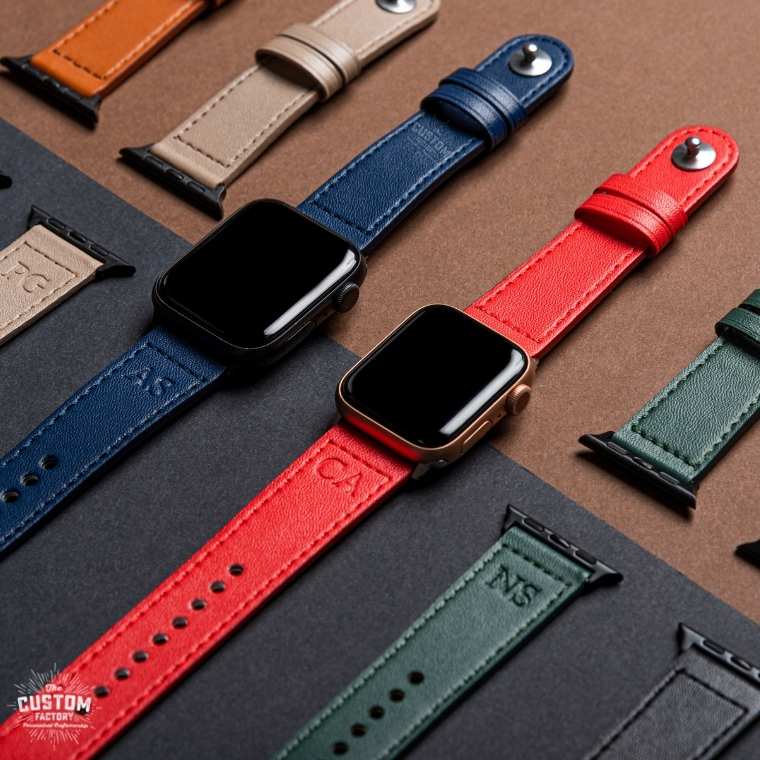 An application scenario or product detail of custom leather apple watch bands - Image 16