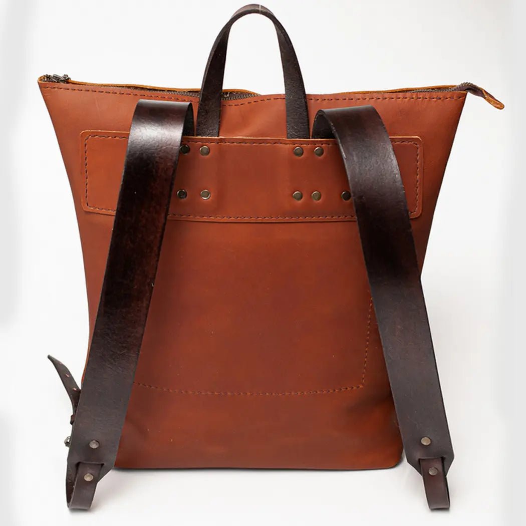 An application scenario or product detail of custom leather backpack - Image 7