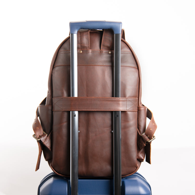An application scenario or product detail of custom leather backpack - Image 10