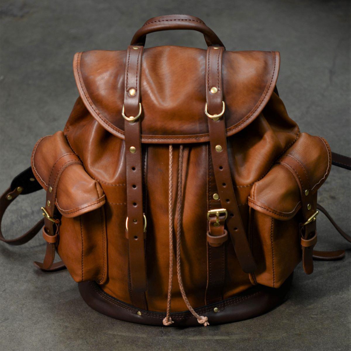 An application scenario or product detail of custom leather backpack - Image 19