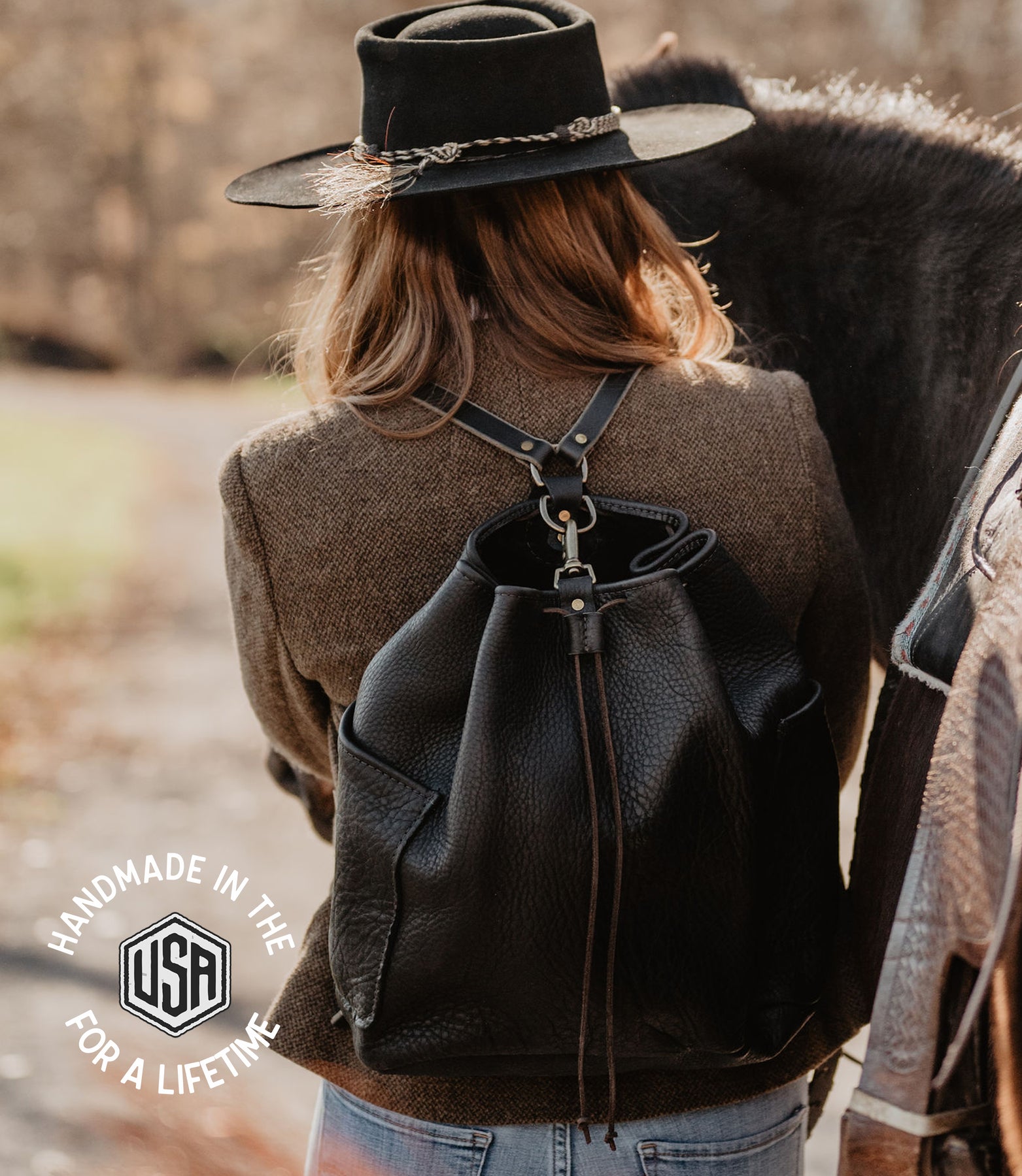 An application scenario or product detail of custom leather backpack - Image 20