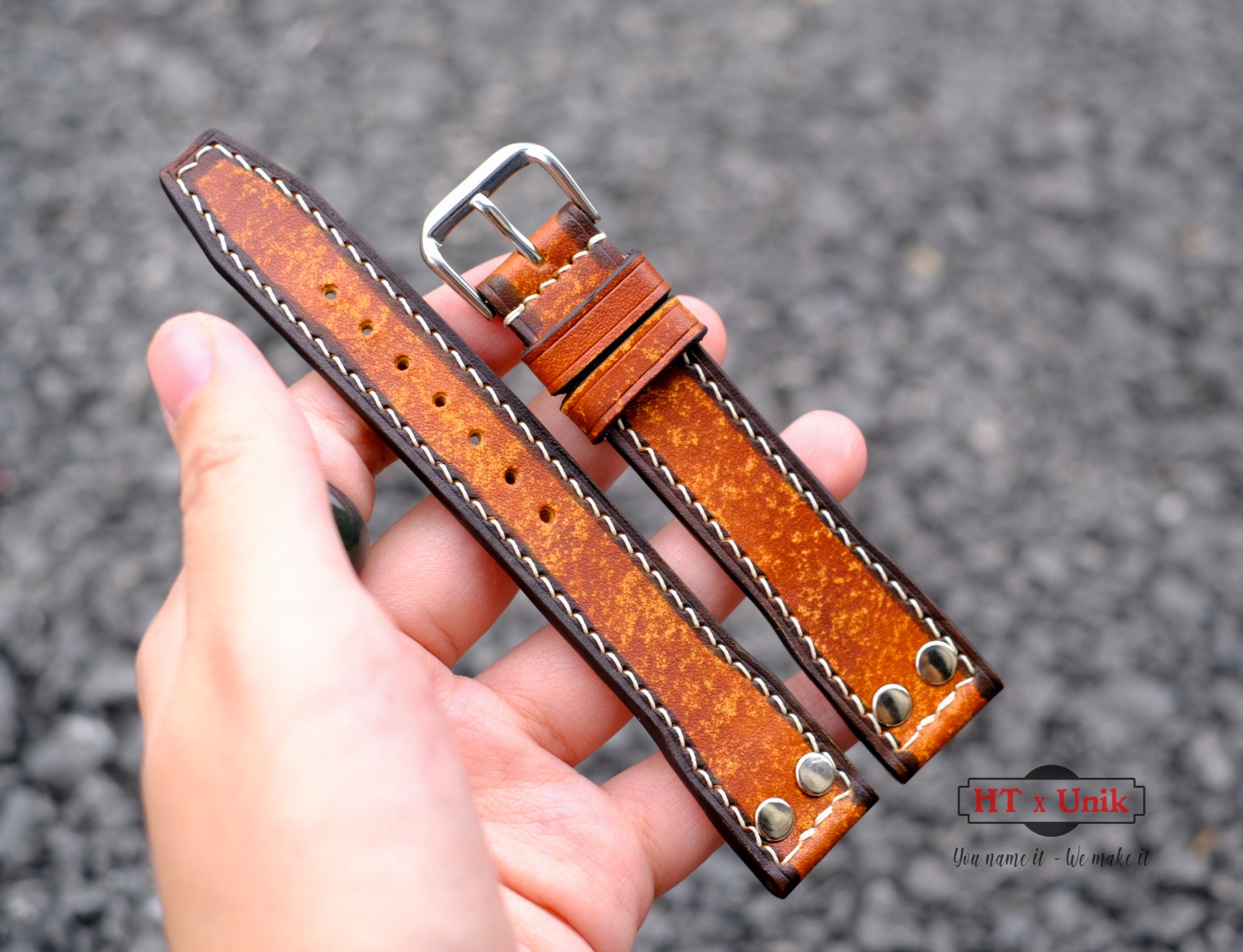 An application scenario or product detail of custom leather bands - Image 1