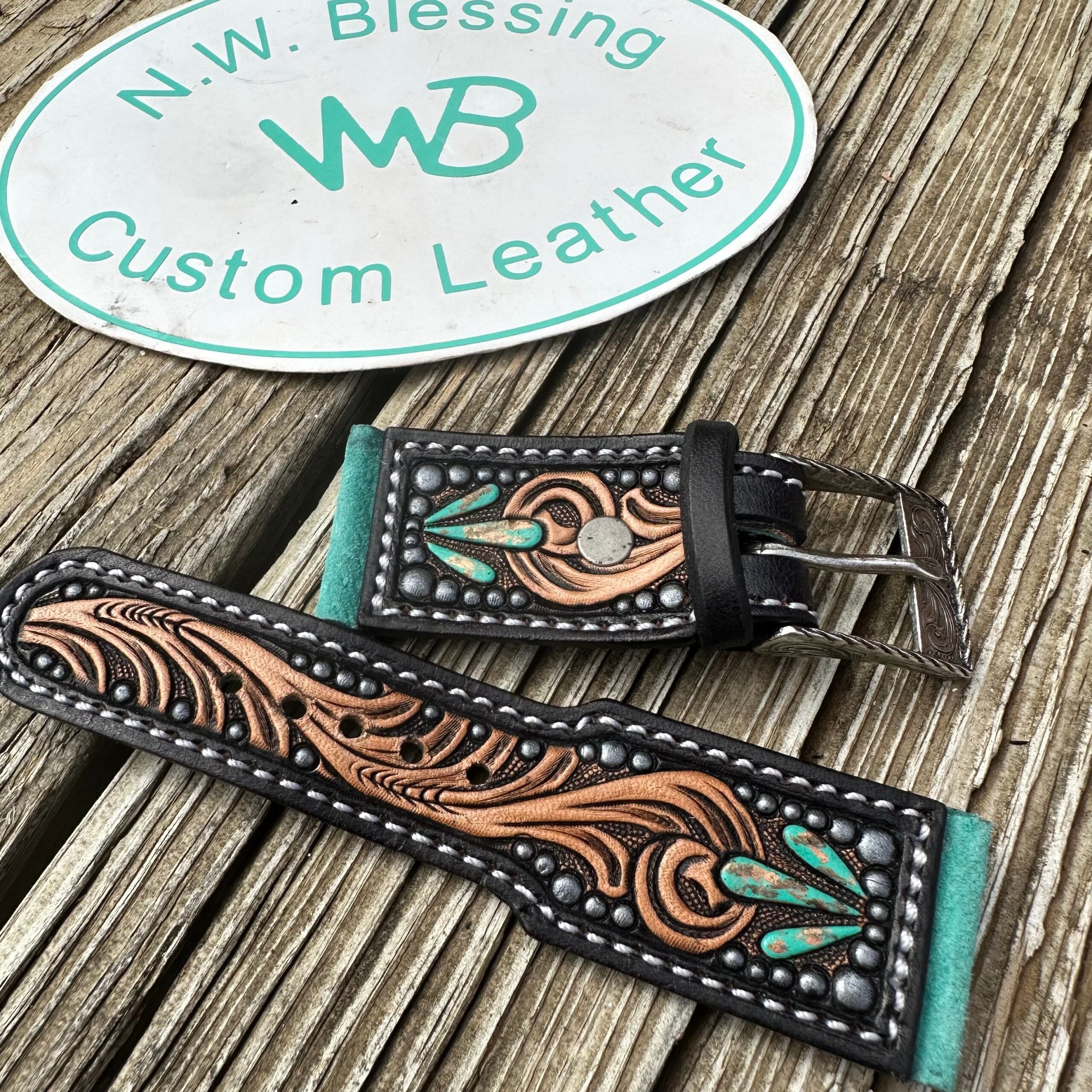 An application scenario or product detail of custom leather bands - Image 2