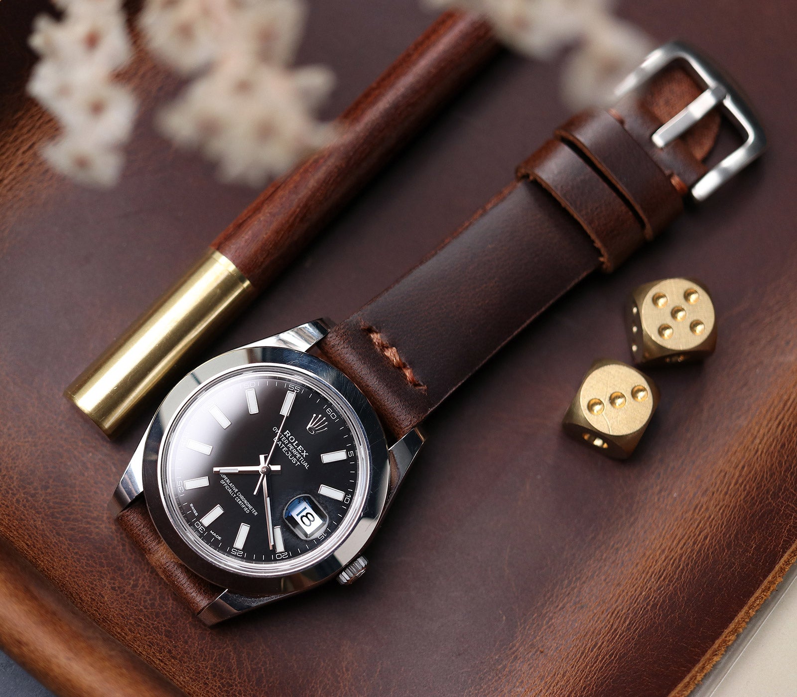 An application scenario or product detail of custom leather bands - Image 20