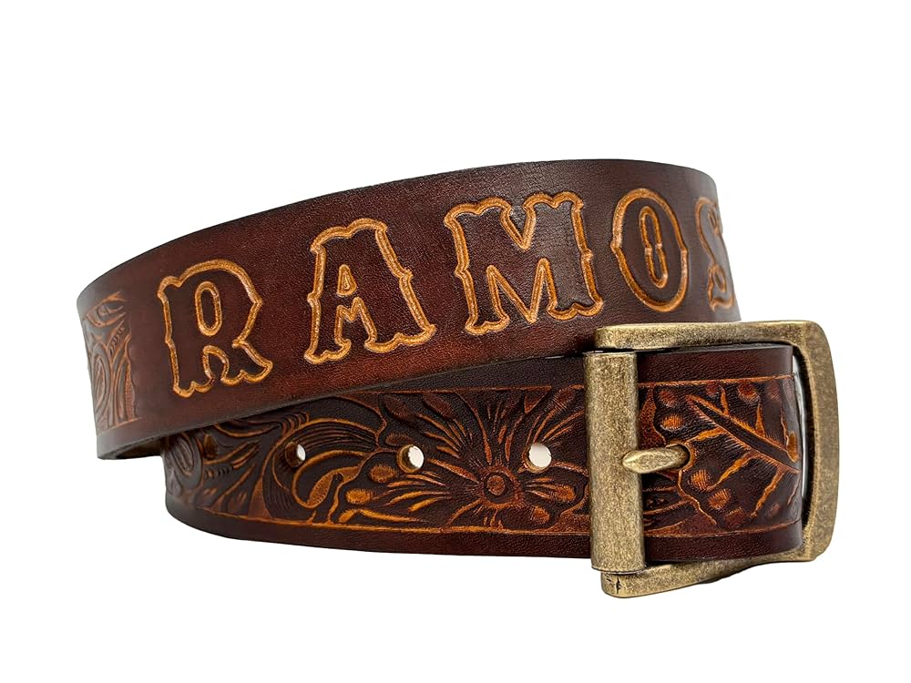 An application scenario or product detail of custom leather belts with name - Image 3