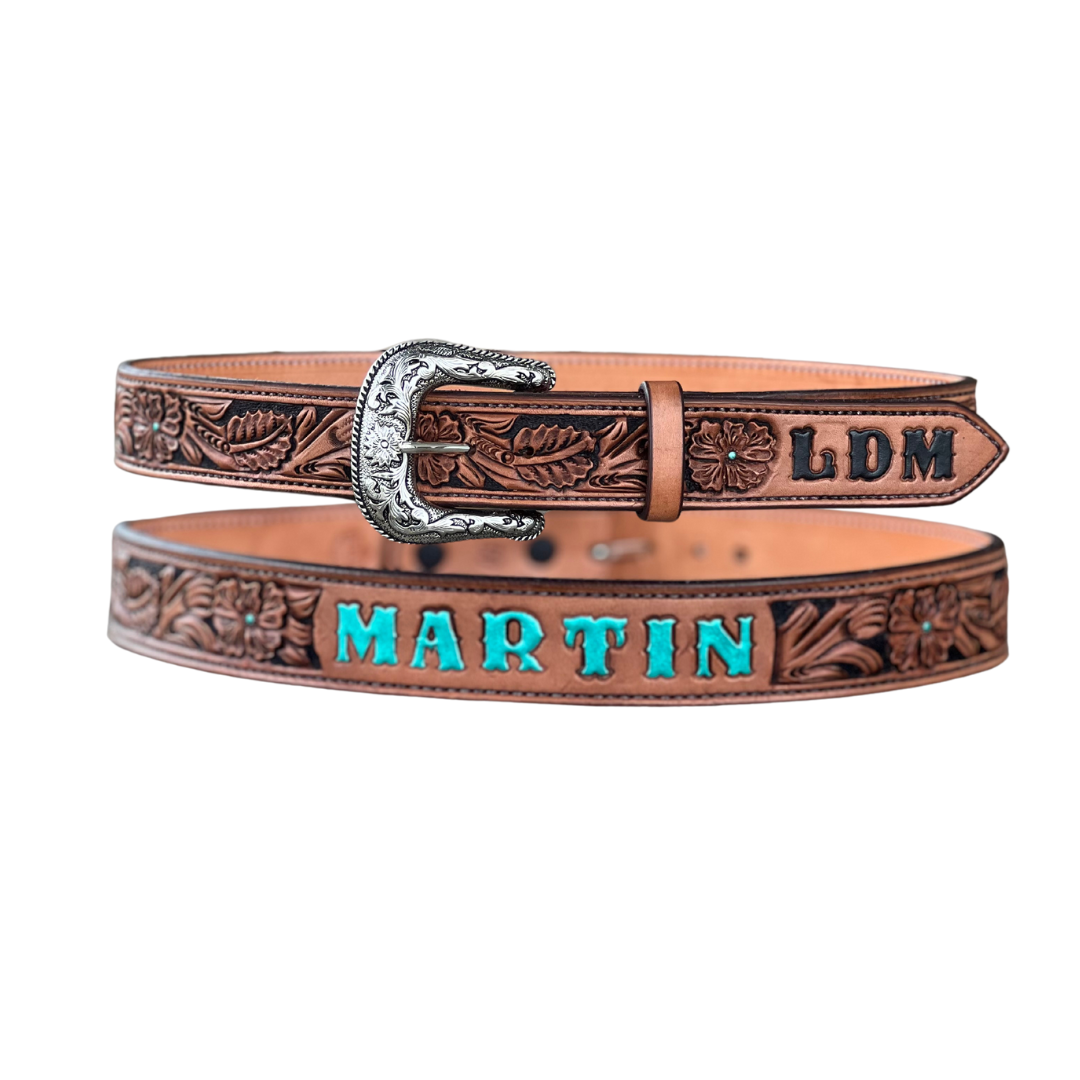 An application scenario or product detail of custom leather belts with name - Image 4