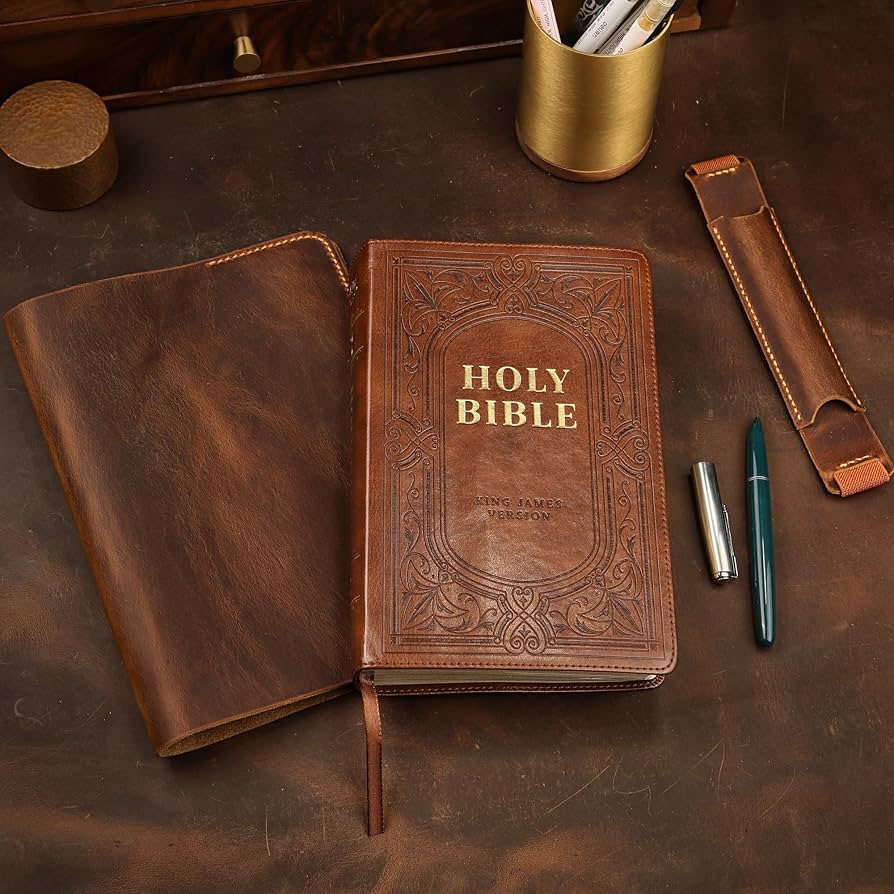 An application scenario or product detail of custom leather bible cases - Image 6