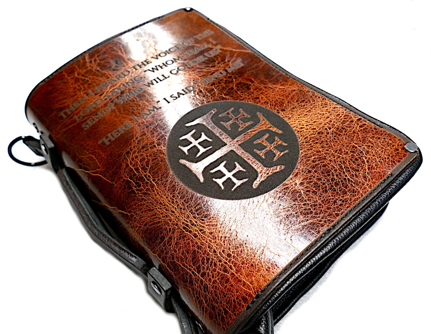 An application scenario or product detail of custom leather bible covers - Image 1