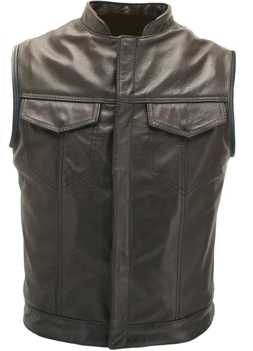 An application scenario or product detail of custom leather biker vest - Image 10