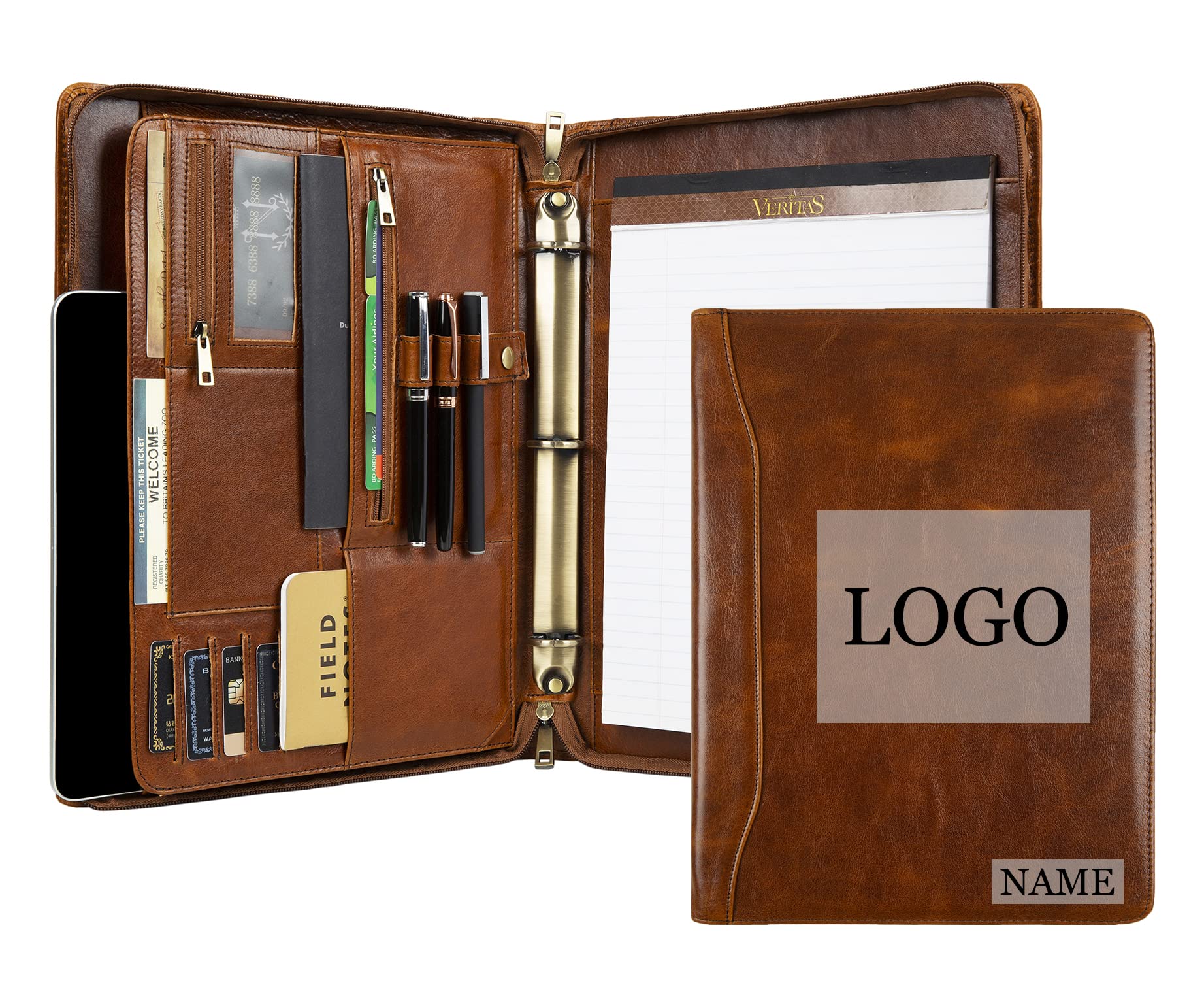 Featured image for the custom leather binders 3 ring guide