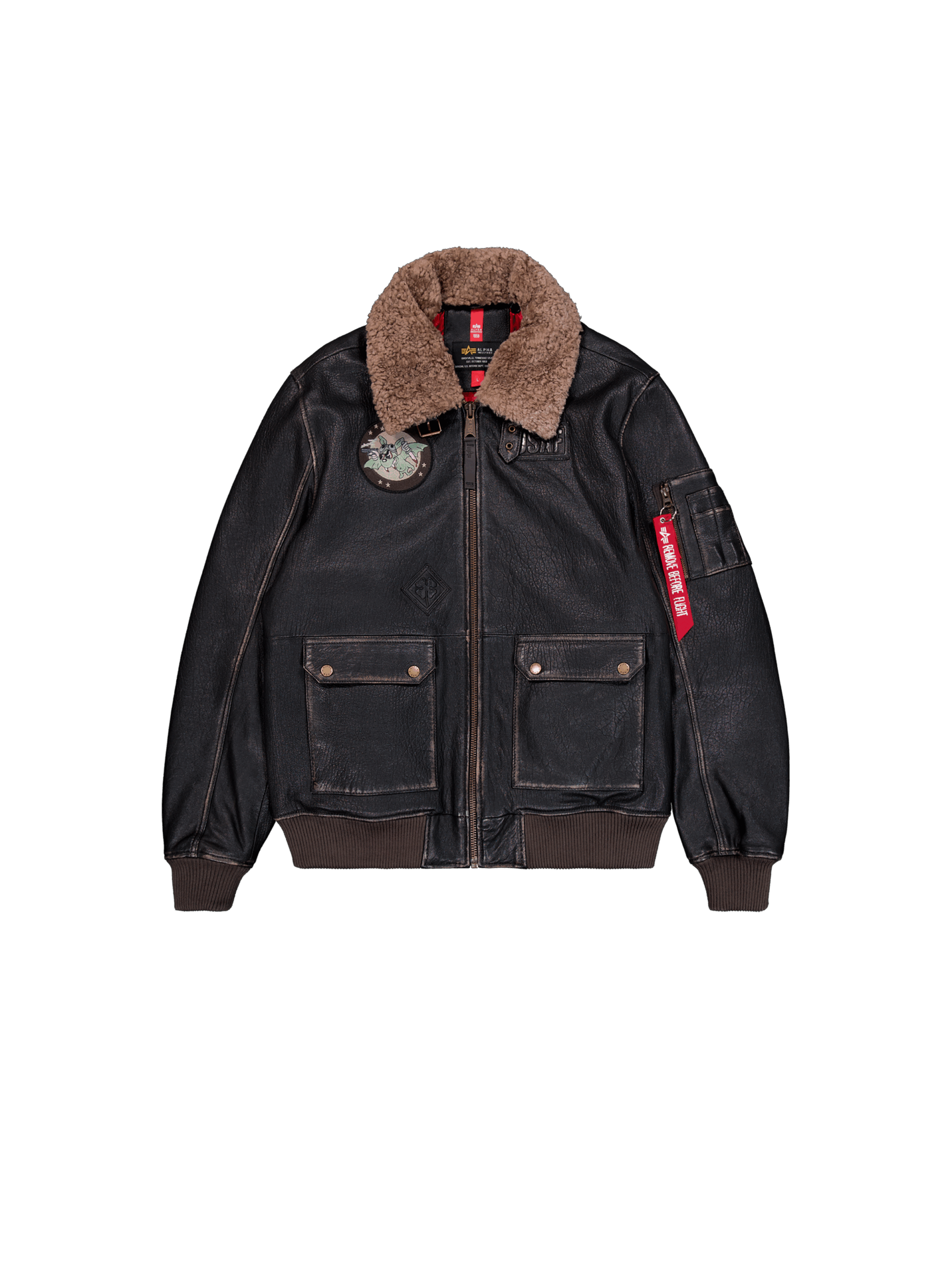 An application scenario or product detail of custom leather bomber jacket - Image 16