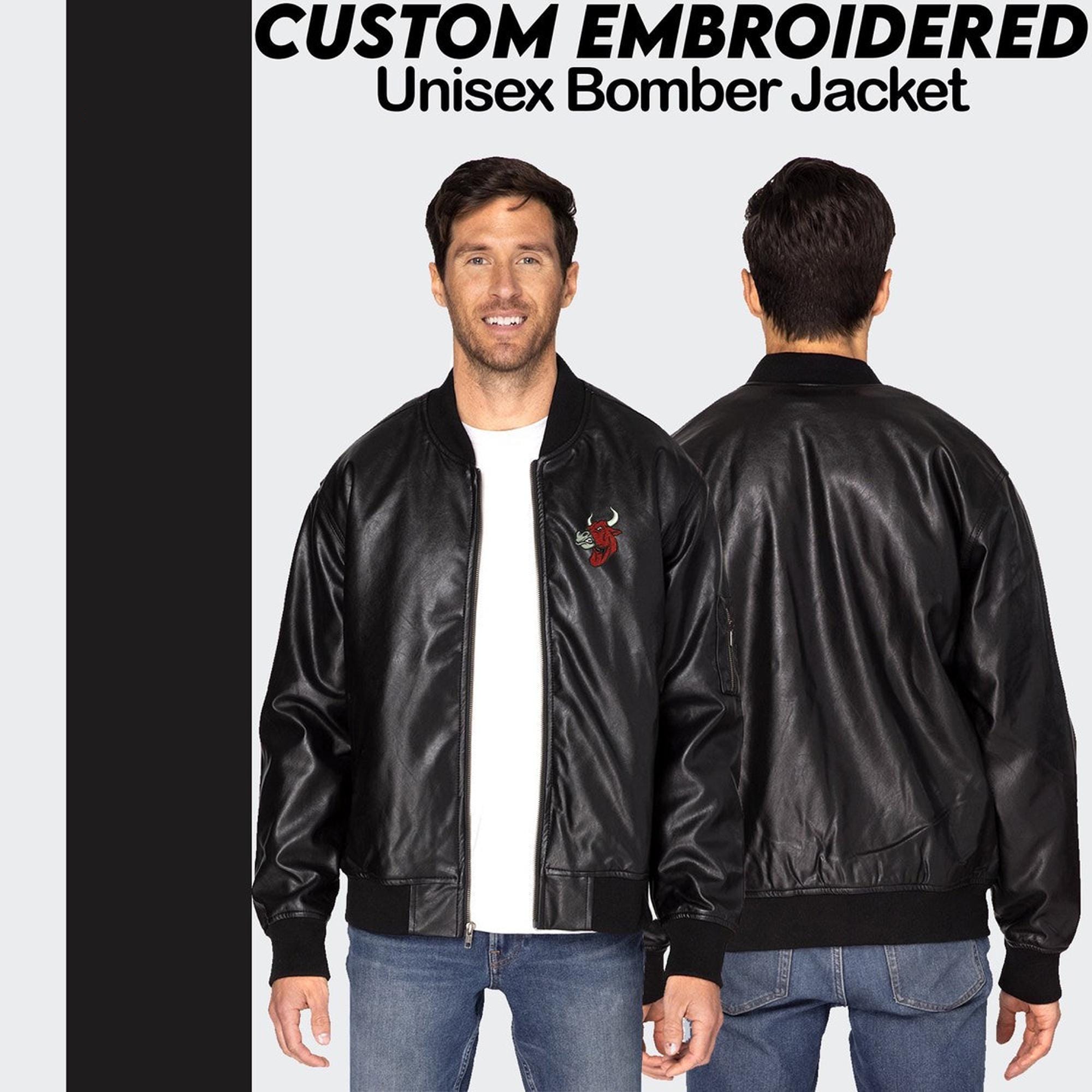 An application scenario or product detail of custom leather bomber jacket - Image 19