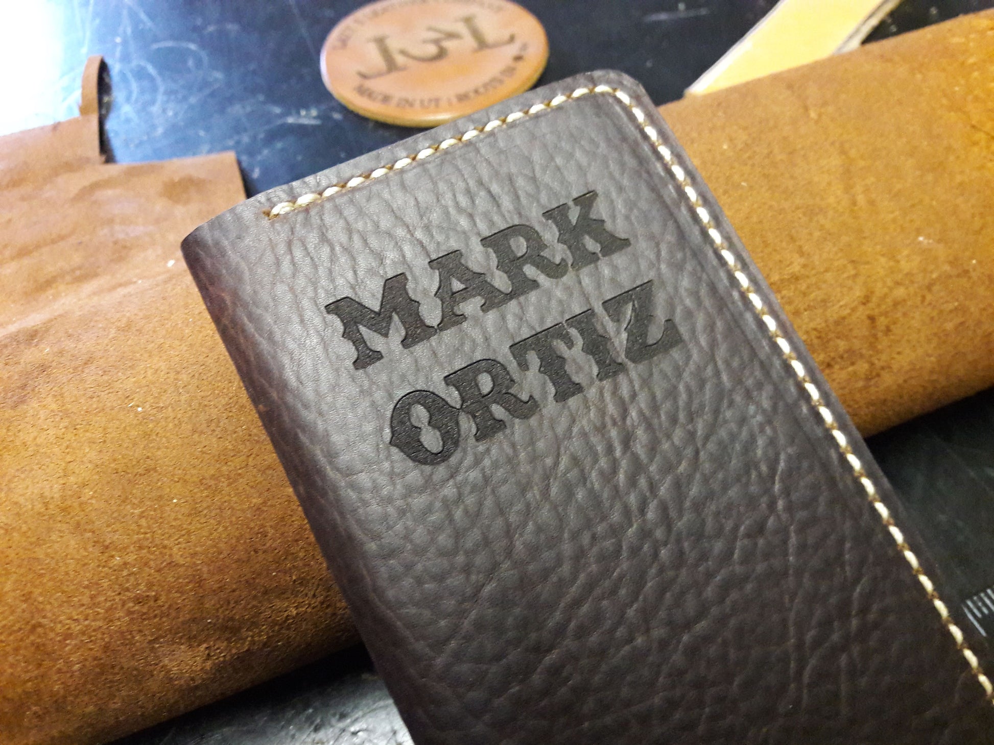 An application scenario or product detail of custom leather book cover - Image 8