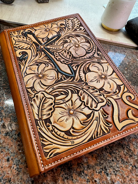 An application scenario or product detail of custom leather book cover - Image 9