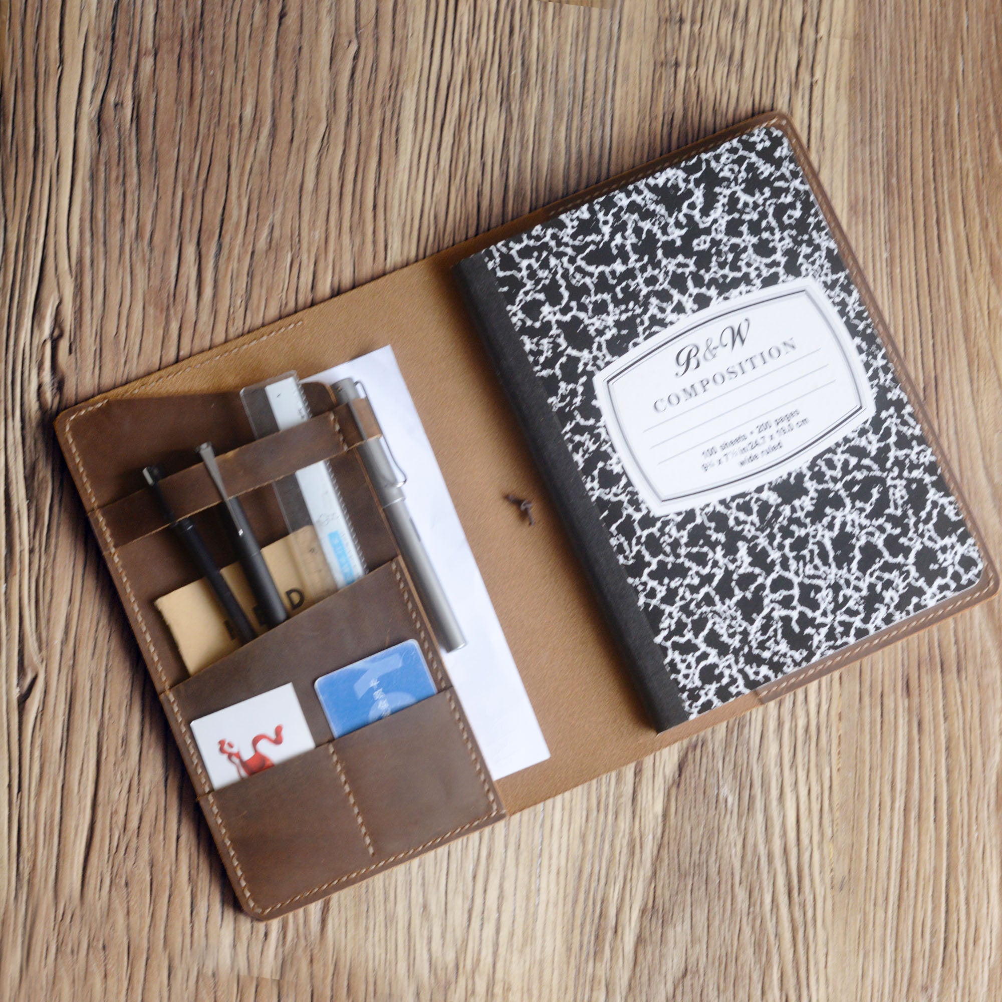 An application scenario or product detail of custom leather book cover - Image 20