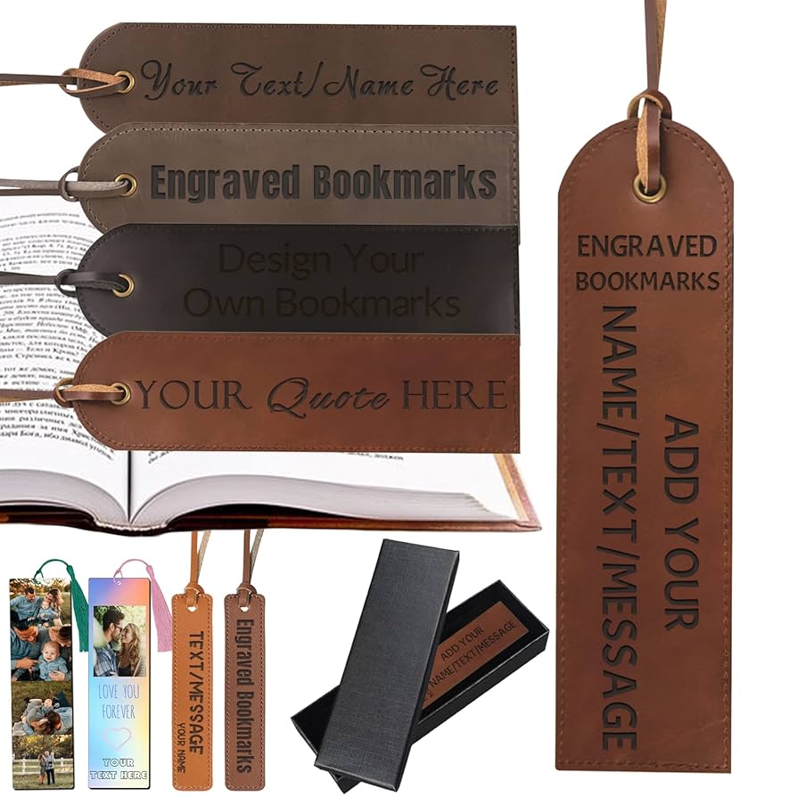 An application scenario or product detail of custom leather bookmarks - Image 2