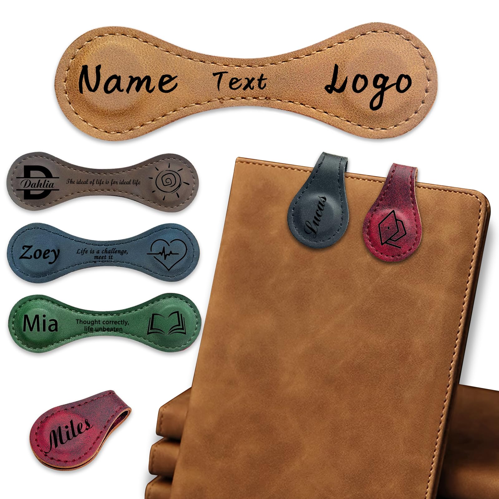An application scenario or product detail of custom leather bookmarks - Image 6