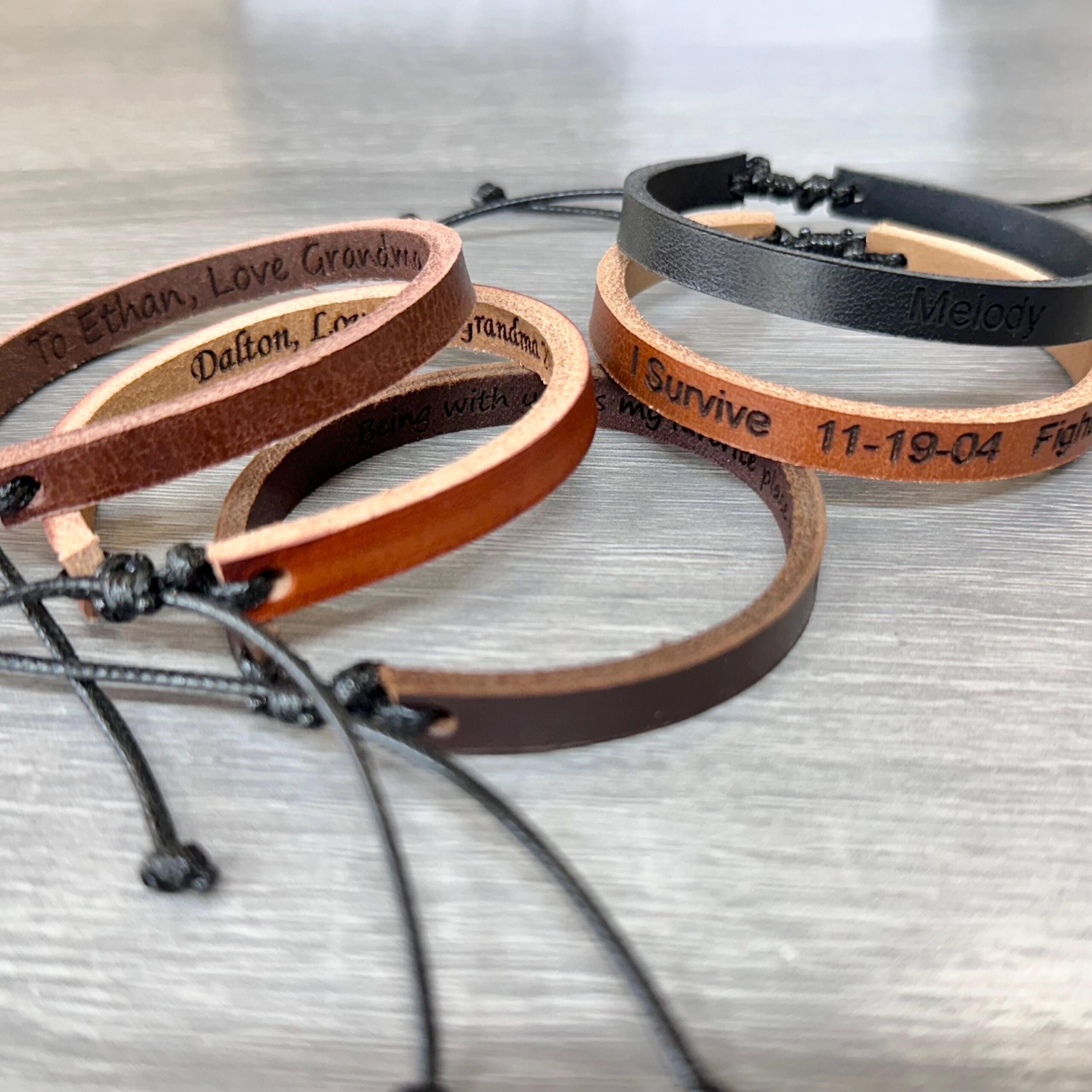 An application scenario or product detail of custom leather bracelets for him - Image 3