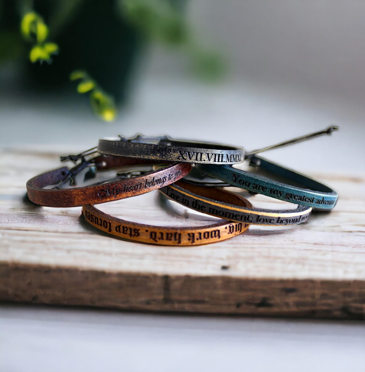 An application scenario or product detail of custom leather bracelets for him - Image 5