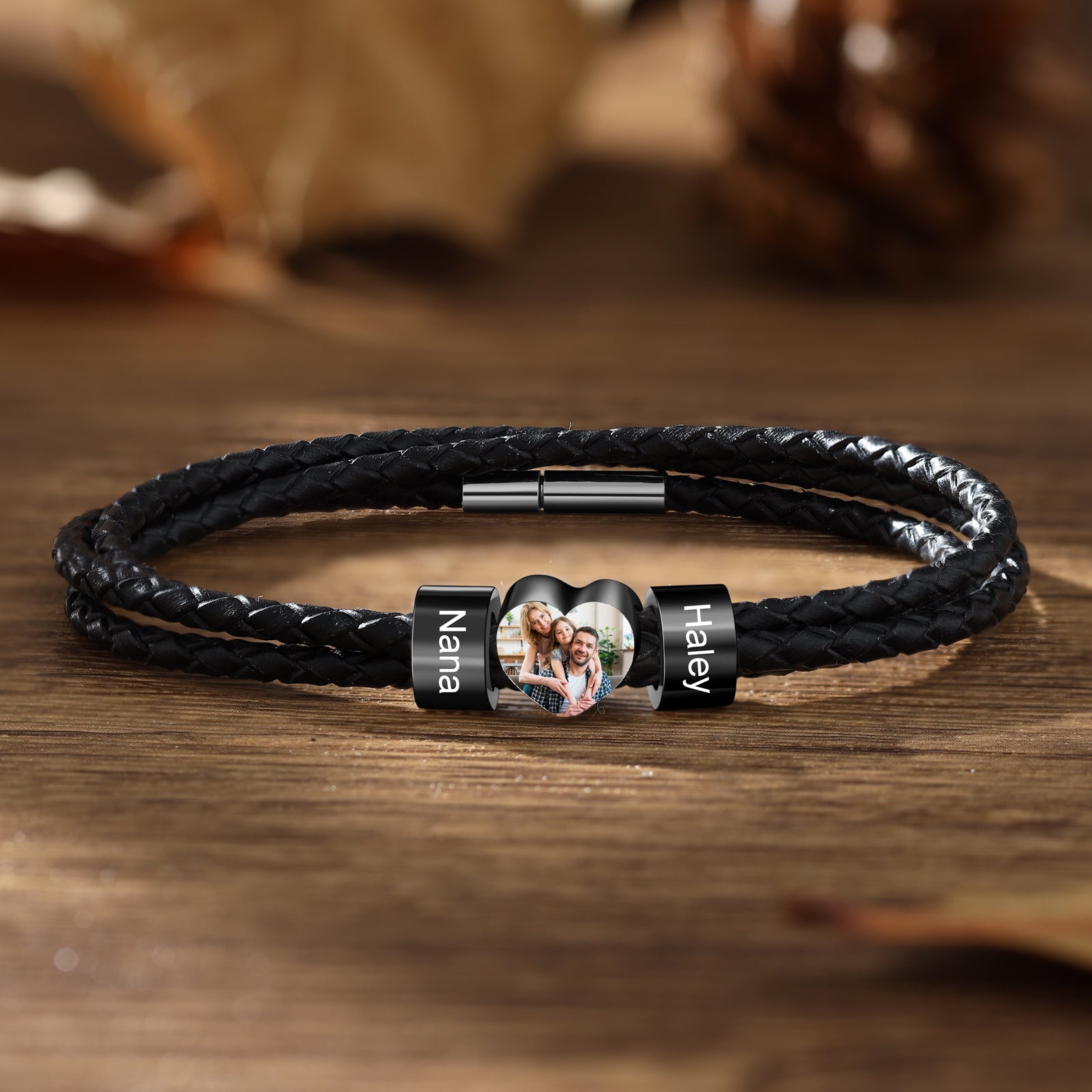 An application scenario or product detail of custom leather bracelets for him - Image 13