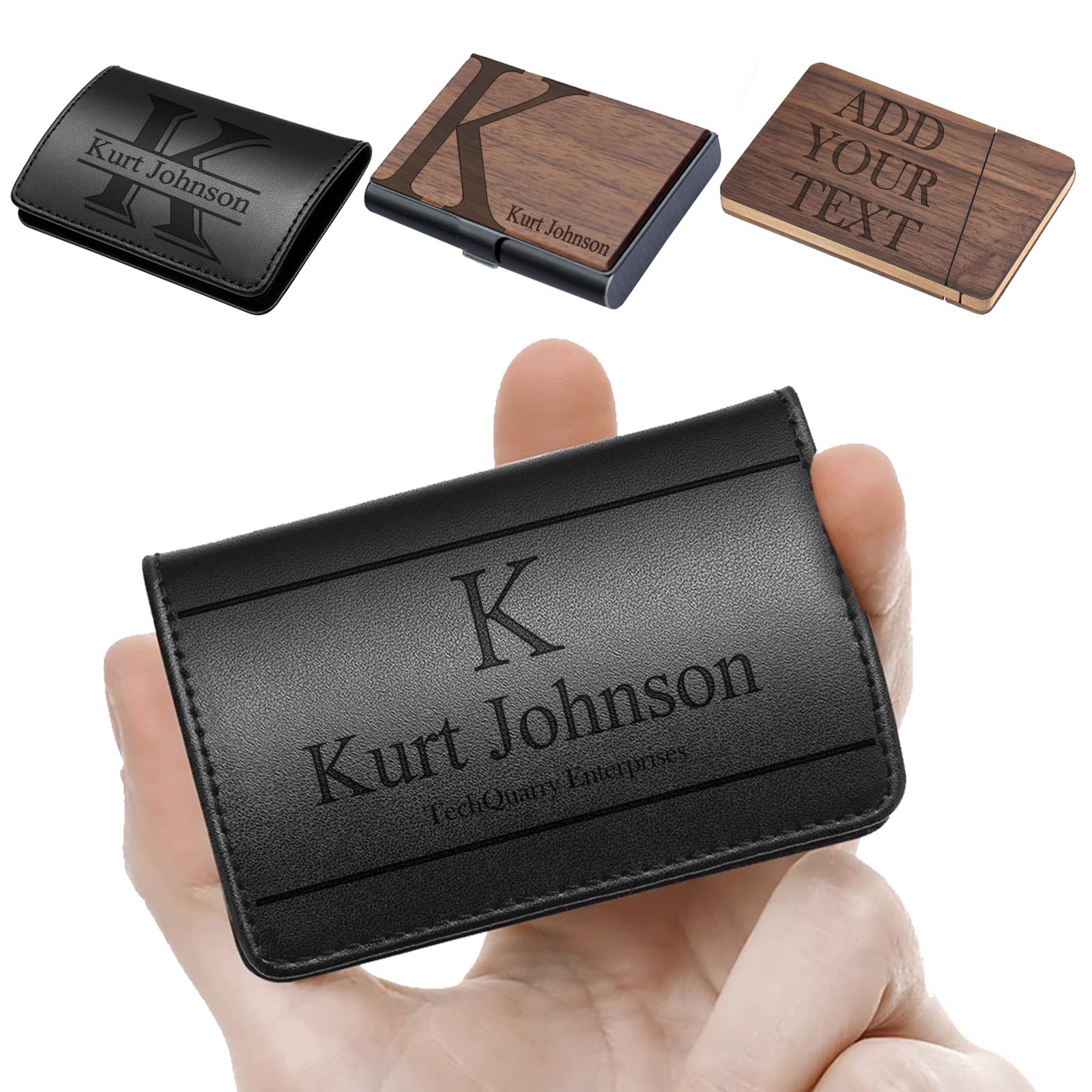 An application scenario or product detail of custom leather business card holder - Image 2