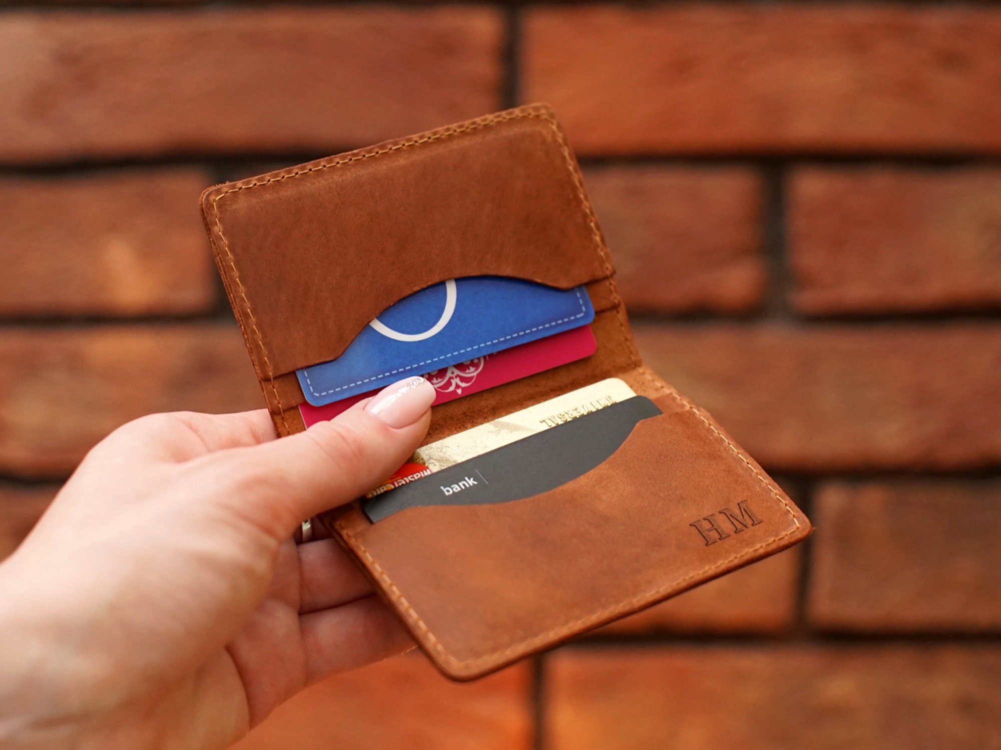 An application scenario or product detail of custom leather business card holder - Image 16