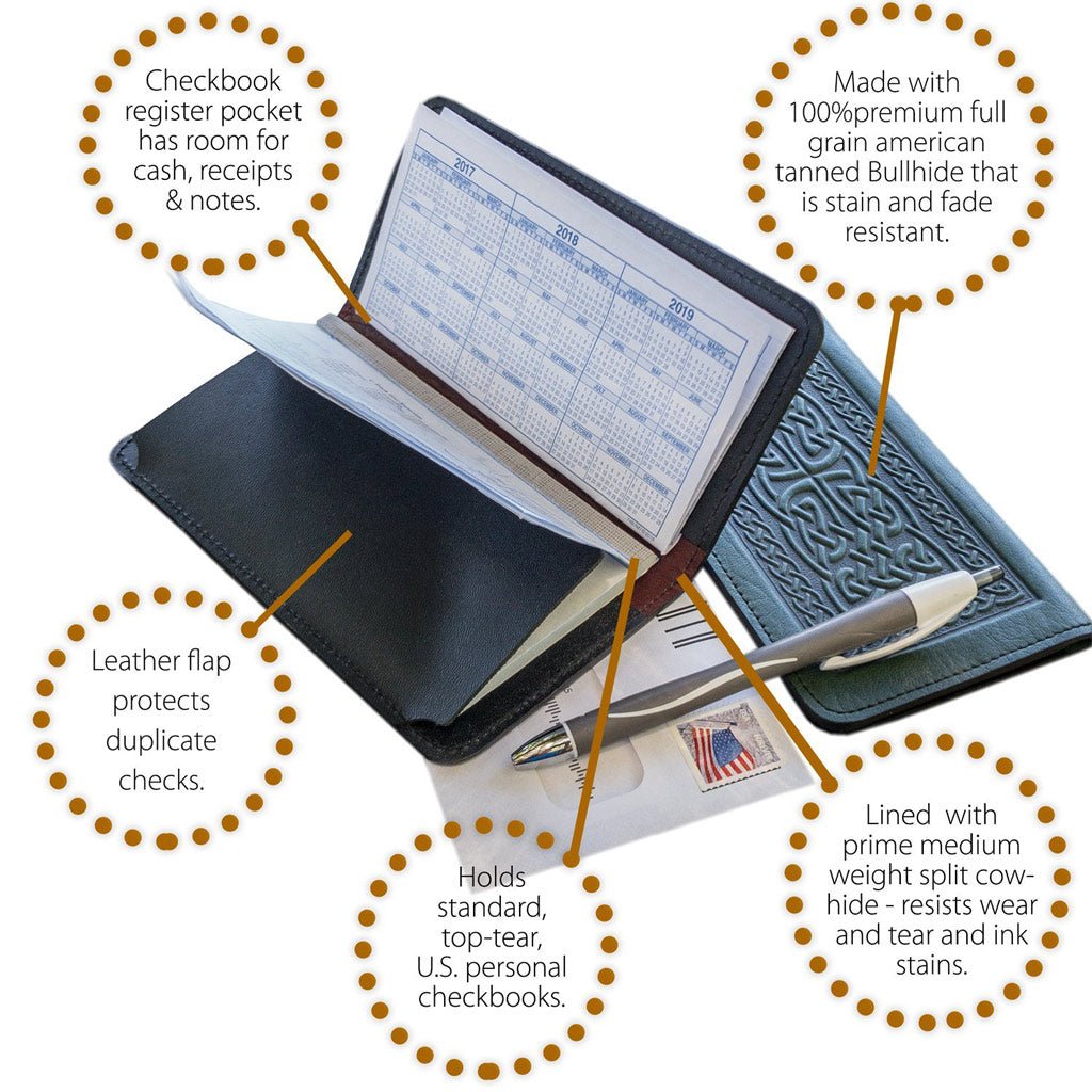 Featured image for the custom leather checkbook covers guide