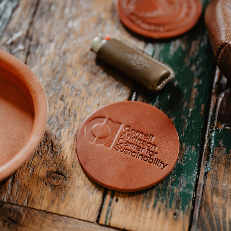 An application scenario or product detail of custom leather coasters - Image 3