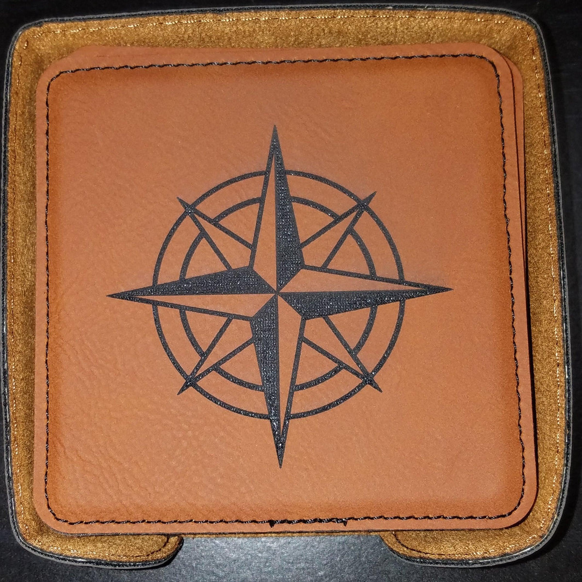An application scenario or product detail of custom leather coasters - Image 6
