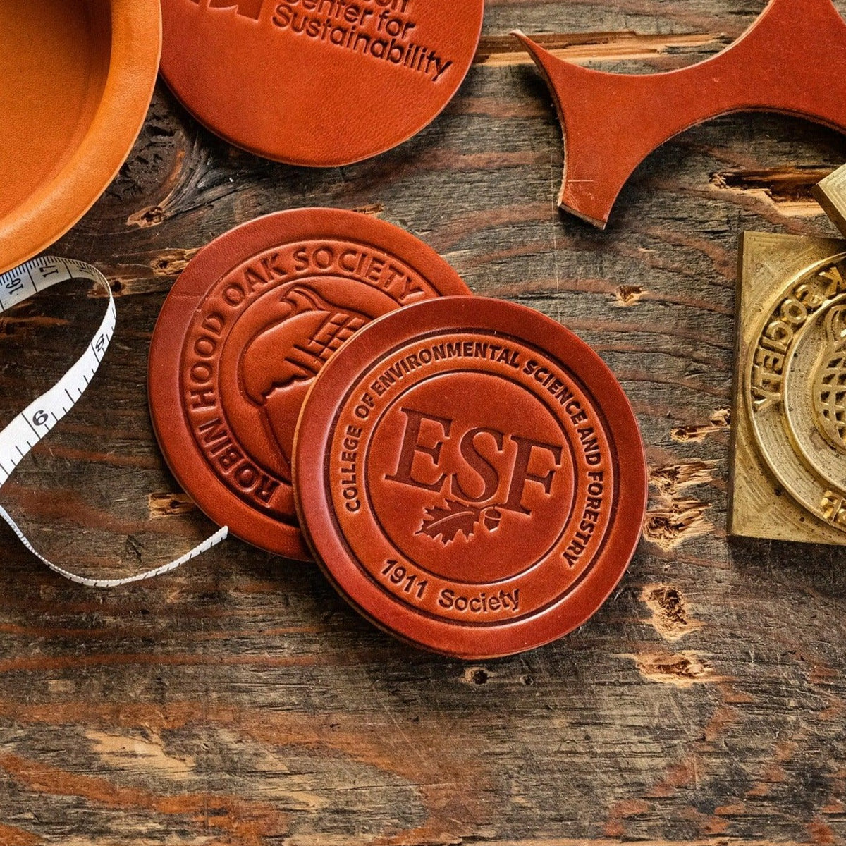 An application scenario or product detail of custom leather coasters - Image 10