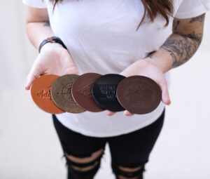 Featured image for the custom leather coasters guide