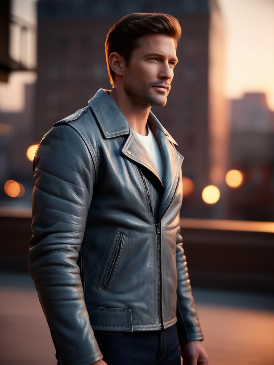 An application scenario or product detail of custom leather coat makers - Image 12