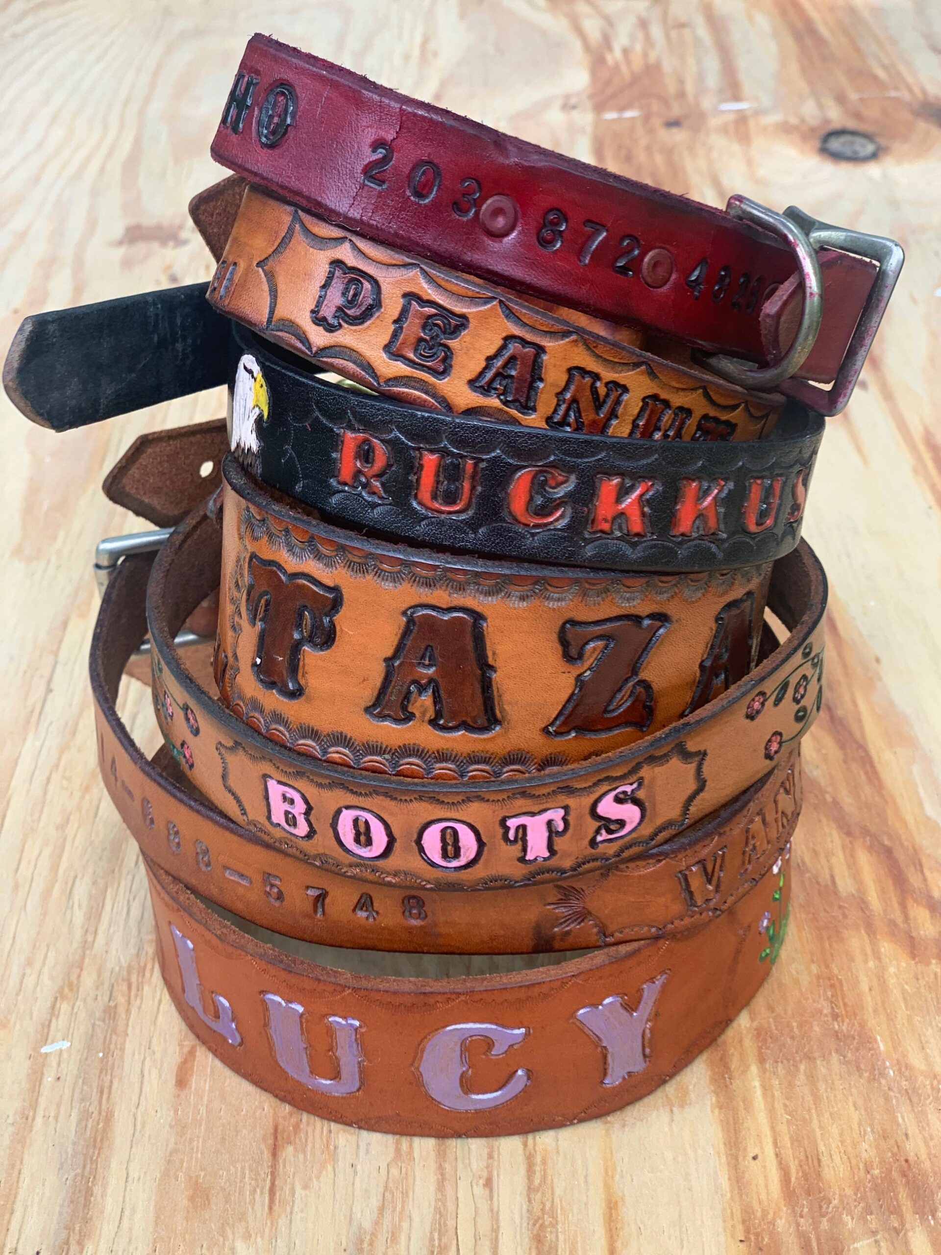 An application scenario or product detail of custom leather collars - Image 1