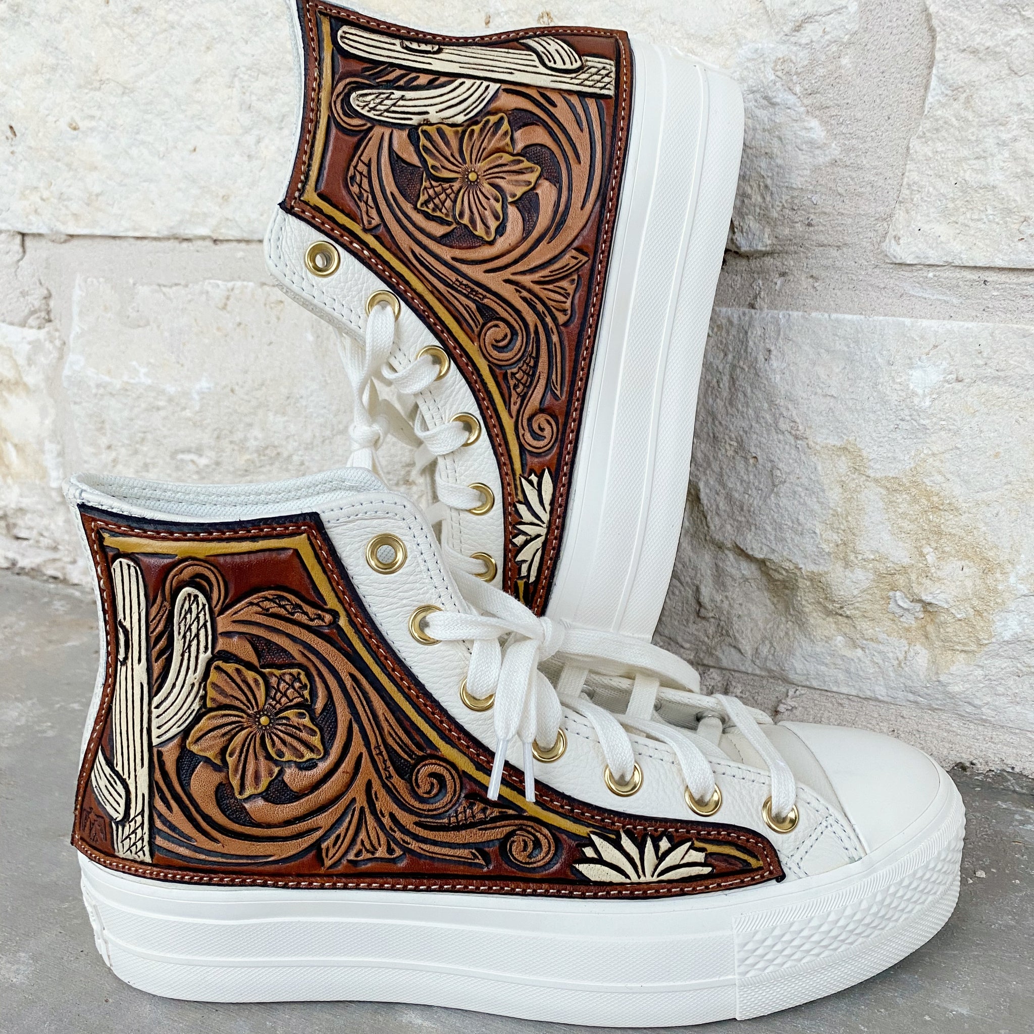 An application scenario or product detail of custom leather converse - Image 8