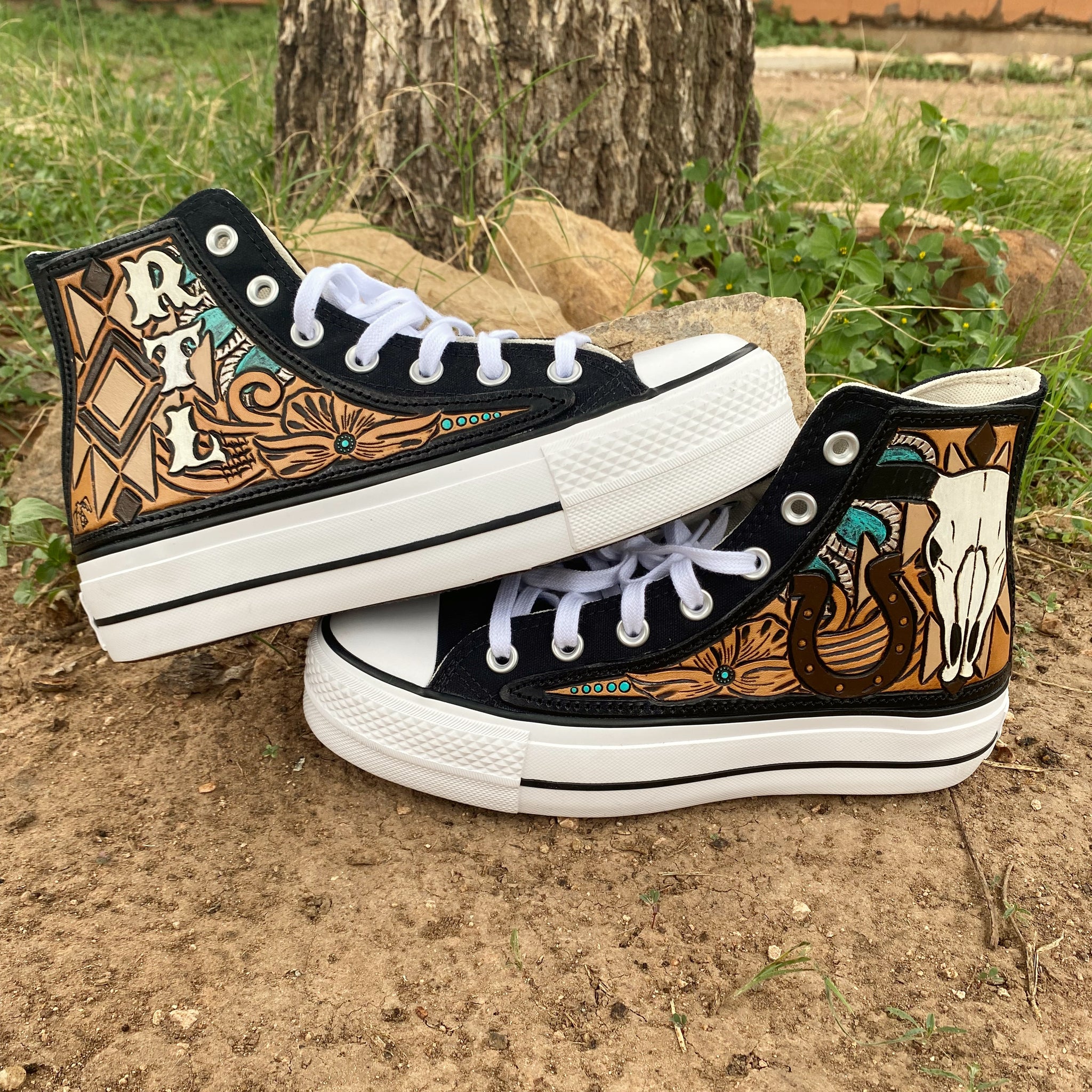 An application scenario or product detail of custom leather converse - Image 11