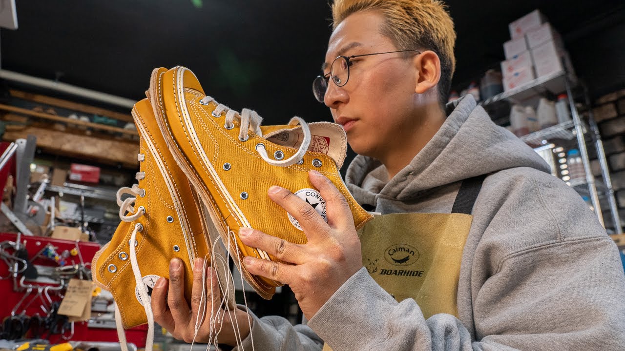 An application scenario or product detail of custom leather converse - Image 14