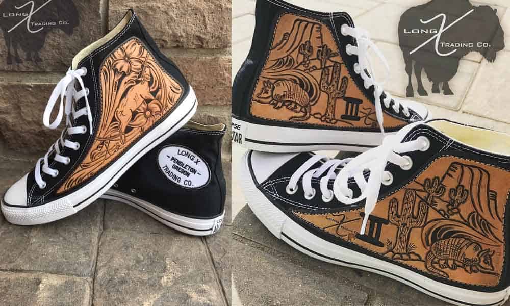 An application scenario or product detail of custom leather converse - Image 15