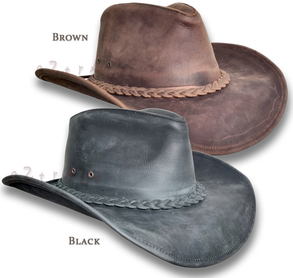 An application scenario or product detail of custom leather cowboy hats - Image 5