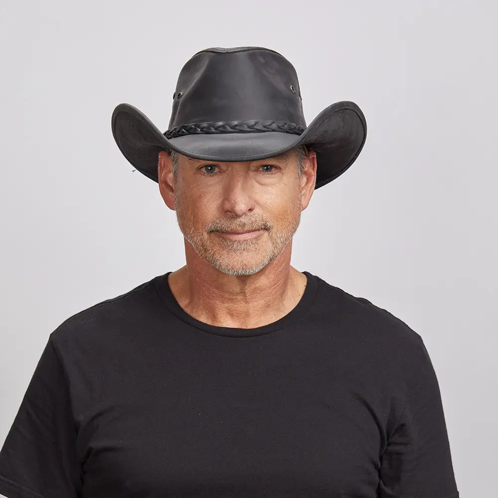 An application scenario or product detail of custom leather cowboy hats - Image 9