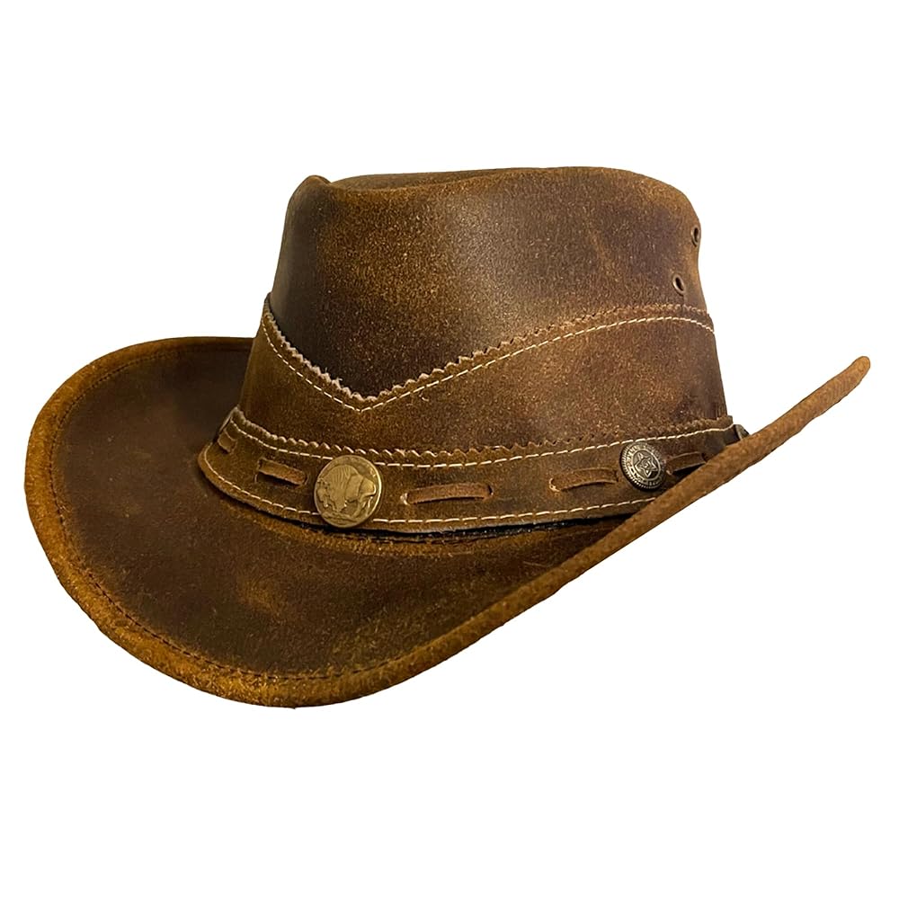 An application scenario or product detail of custom leather cowboy hats - Image 11