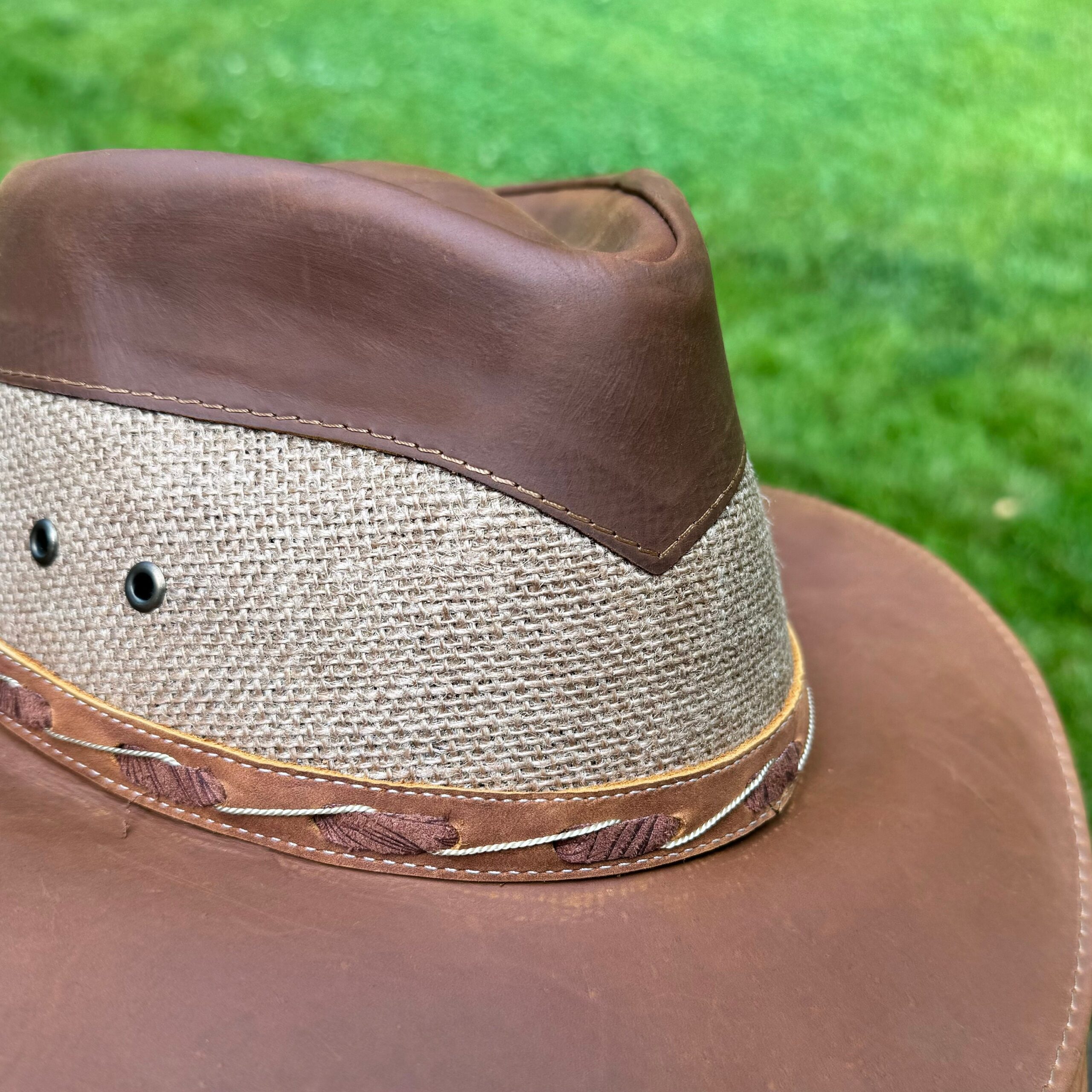 An application scenario or product detail of custom leather cowboy hats - Image 12