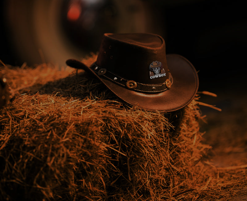 An application scenario or product detail of custom leather cowboy hats - Image 19